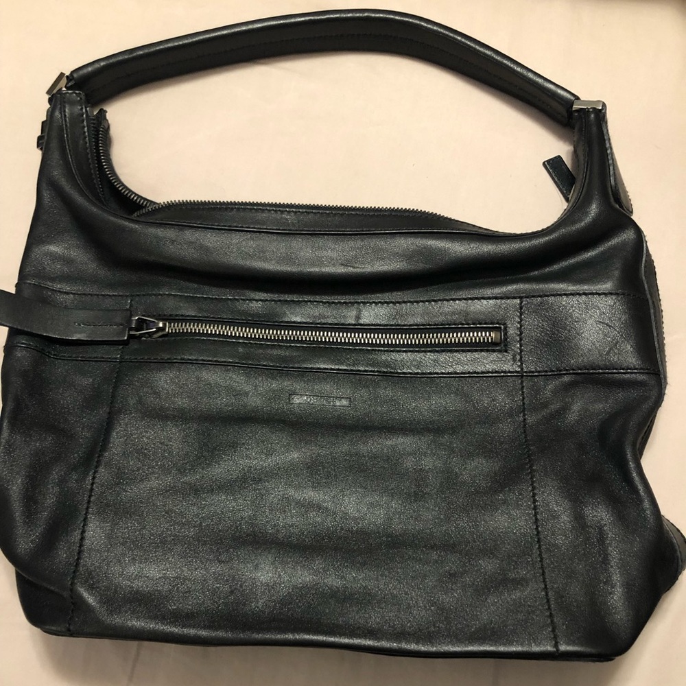 Authentic Gucci Black Leather Hobo Bag